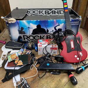 HUGE Video Game Lot - Sony Playstation 2/3 - Rockband - Atari Flashback & More